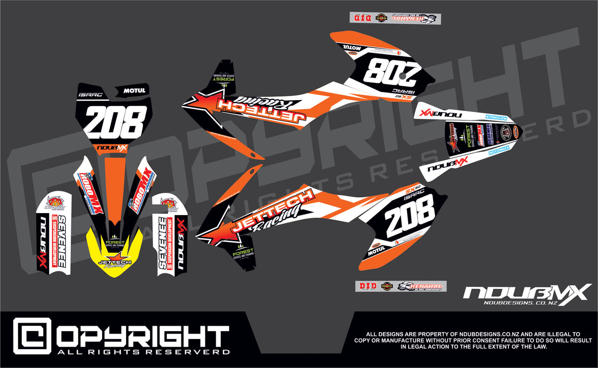 Junior 50-65cc Graphics Kit - Custom – NDUB MOTOCROSS